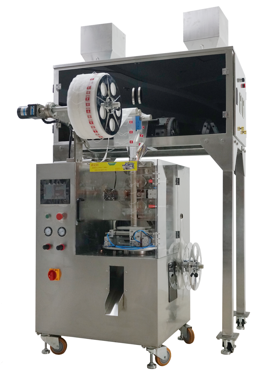 SJB06 electronic weighing nylon triangle bag packing machine with 6 head weighing 5