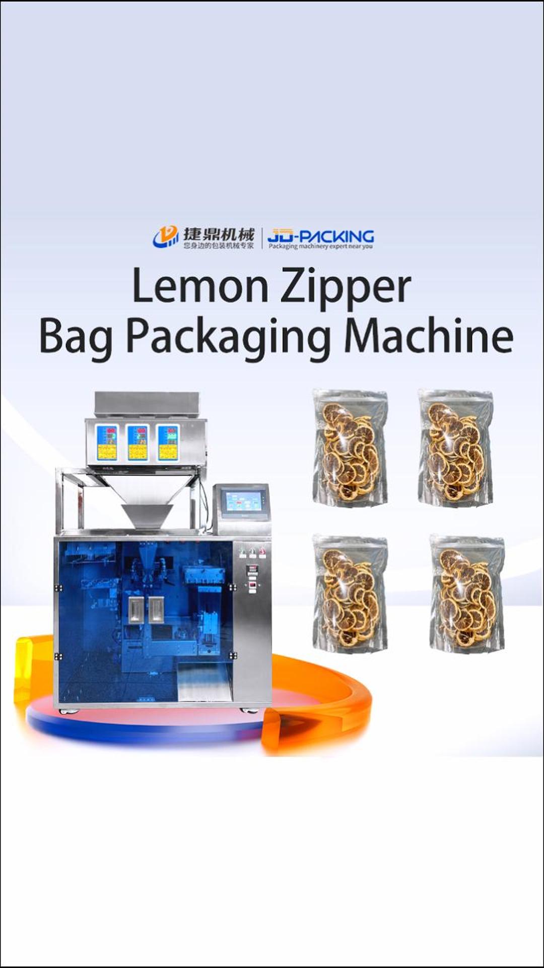 Lemon Stand Up Zipper Pouch Pre made Bag Doypack Packaging Machine