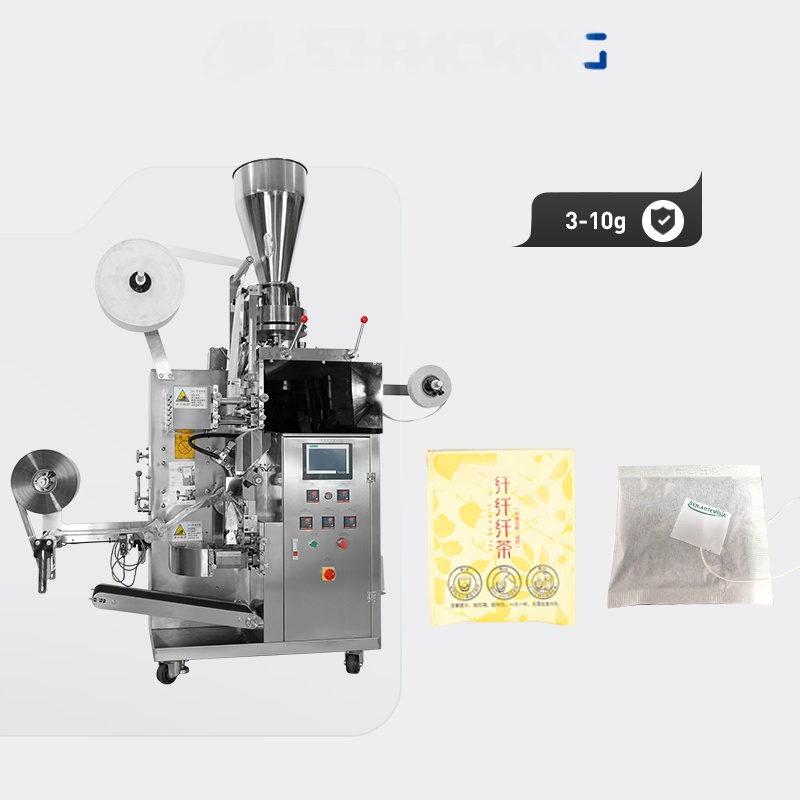 Model 169 internal and external teabag packing machine with line and label